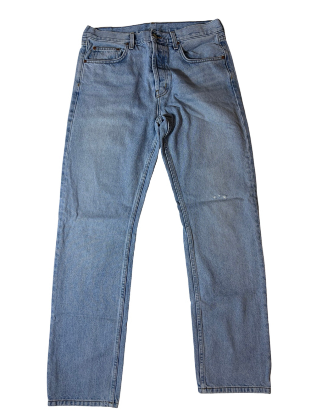B Sides Blue Jeans High Rise Distressed Straight Leg Jeans Size 29